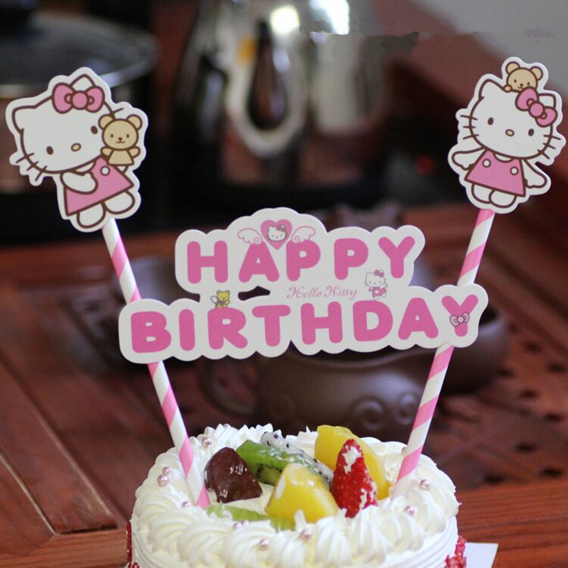 Hello Kitty Cake Flag Topper