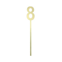 Number 8 Small Cake Topper Gold