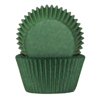 DARK GREEN BAKING CUPS 4CM - 100 PACK