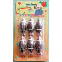 Rugby Ball Candles - 6Pk