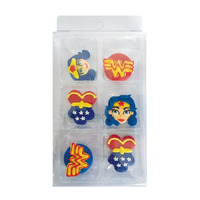 Wonder Woman Sugar Decorations 6pcs