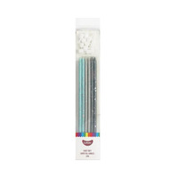 GoBake Candles Super Tall 18cm Ombre Cadet Grey