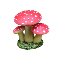 Red 3 Mushroom Decoration Topper 3cm