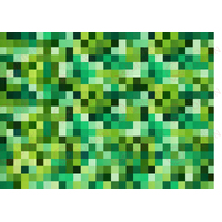 Green Pixels Small  Edible Image #01 - A4