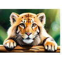Tiger Edible A4 Image - #01