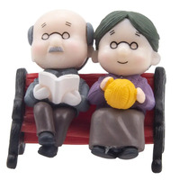 Grandma & Grandpa Miniature Figurine Topper