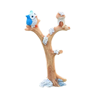 Blue Owl In A Tree Decoration topper