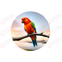Parrot Edible Image #01 - Round