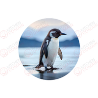 Penguin Edible Image #01 - Round