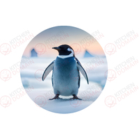 Penguin Edible Image #02 - Round