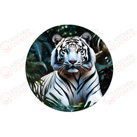 White Tiger Edible Image - Round #05