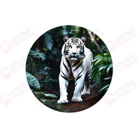 White Tiger Edible Image - Round #06
