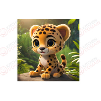 Cheetah Cub Edible Image #01 - Square