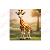 Baby Giraffe Edible Image #01 - Square