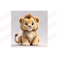 Lion Cub Edible Image #01 - Square