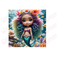Mermaid Edible Image #04 - Square