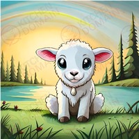 Sheep Edible Image #01 - Square