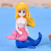 Mermaid On Whale Toy Decoration 7cm
