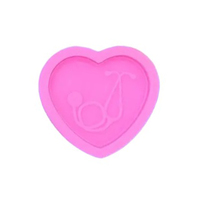 Heart With Stethoscope Silicone Mould