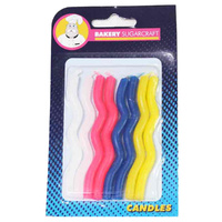 ZIG ZAG CANDLES - ASSORTED COLOURS