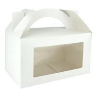White Treat Box With Window Pack Of 2