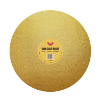 6mm Masonite Glitter Gold Round 12 Inch Cake Board