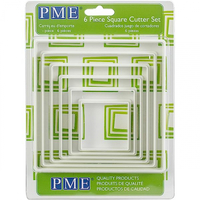 PME Classic Shapes- Square Cutters Set/6