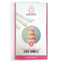 Cake Craft Plastic Dowels 16mm x 300mm - 50 Pieces