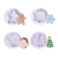 Xmas Plunger - Santa-Snowflake-Gingerbread-Tree 4 Piece Set