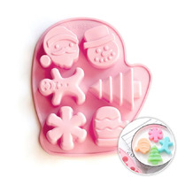 Christmas Mitten 6 Cavity Silicone Mould