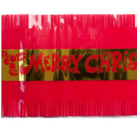 83mm Gold & Red Merry Christmas Cake Frill 1 Meter Length