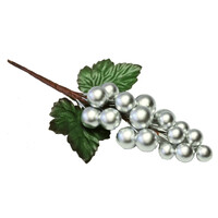 Decoration Berry Cluster Silver 130 x 60mm
