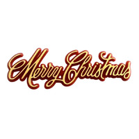 Red/GOLD Merry Christmas Motto
