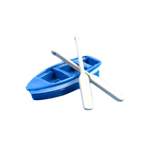 Blue Boat And Oars