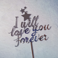 I Will Love You Forever Cake Topper