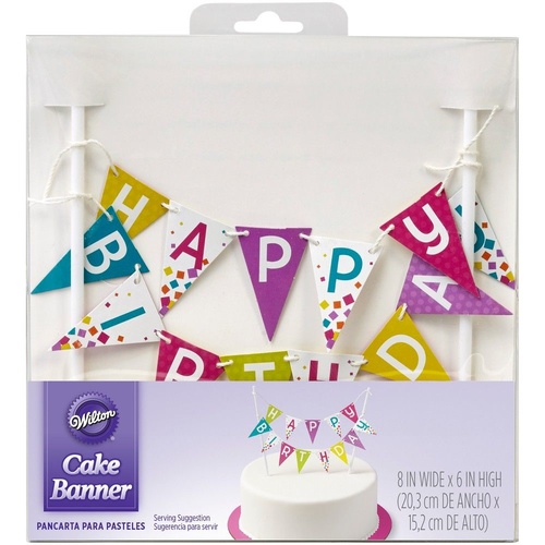 Wilton Happy Birthday Banner Cake Topper