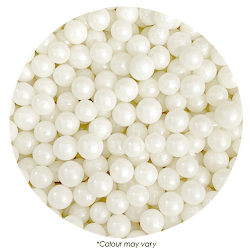 Cachous Balls 12mm Pearlized White - 20 grams