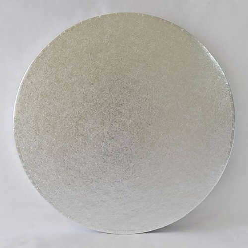 Cake Board Round Polystyrene Silver - 8 Inch