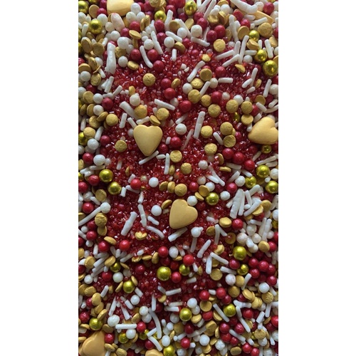 Red-White-Gold Sprinkles 20 grams