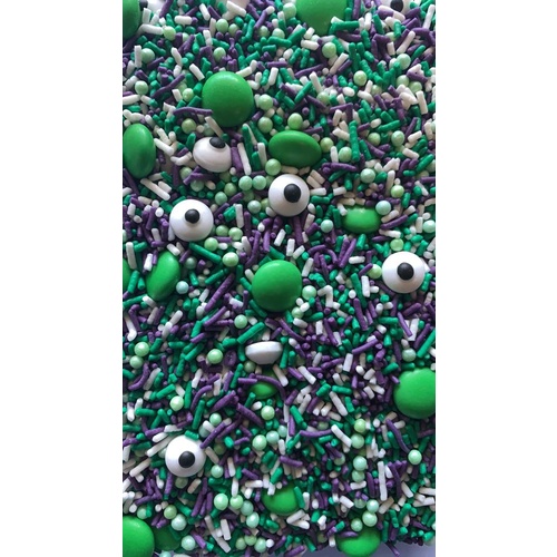Monster Mash Green-Purple-White Sprinkles 20 grams
