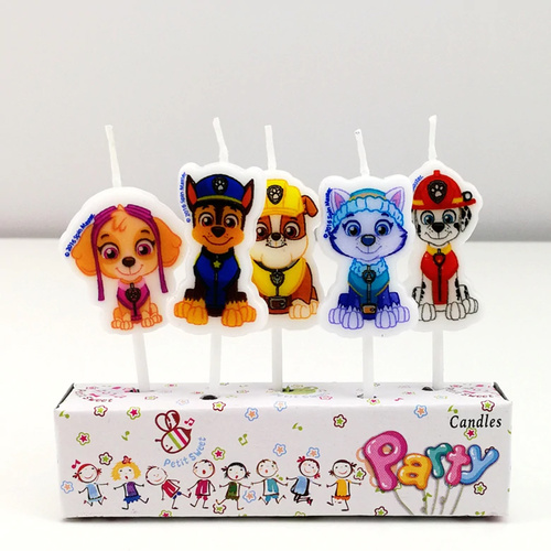 Paw Patrol Candles - 5 Pieces