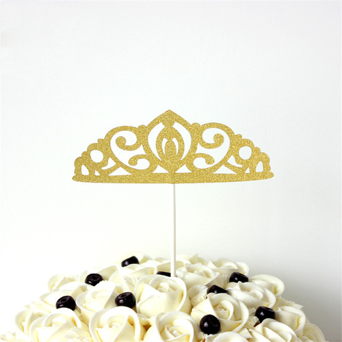 Crown Cake Topper Gold
