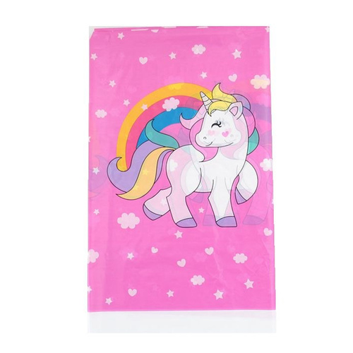 Pink Unicorn Plastic Table Cloth