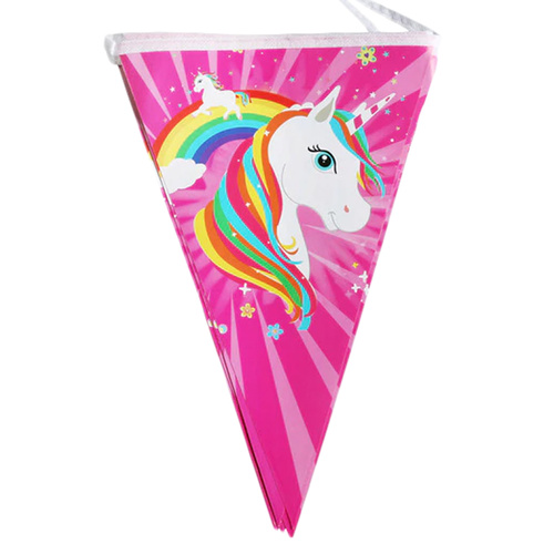 Unicorn Rainbow Birthday Flag Banner