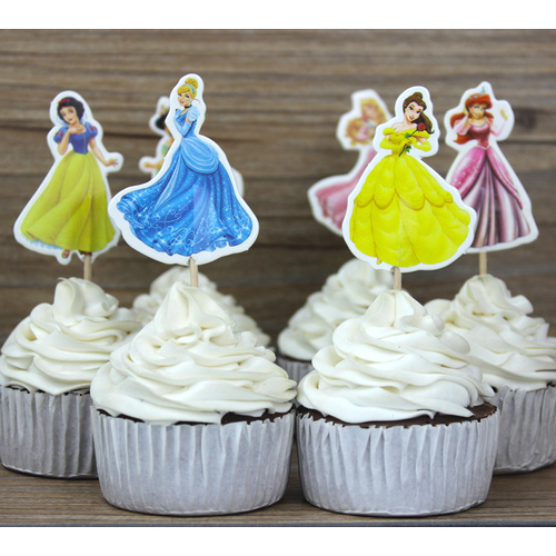 Princess Cupcake Picks 24 Pieces