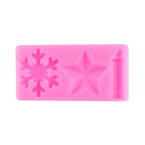 STAR-CANDLE-SNOW FLAKE SILICONE MOULD