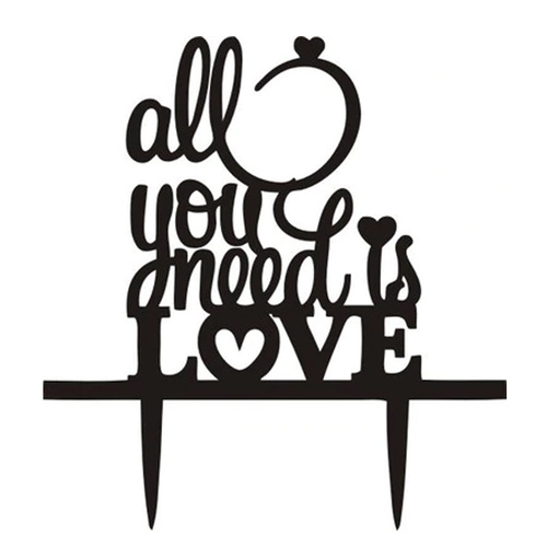 All You Need Is Love Cake Topper