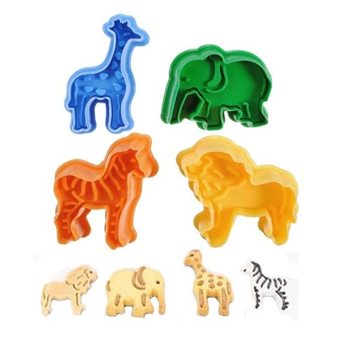 Zebra-Lion-Giraffe-Elephant Plunger - 4 Piece Set