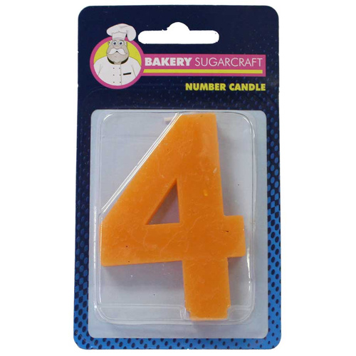 PLAIN NUMBER CANDLE - 4