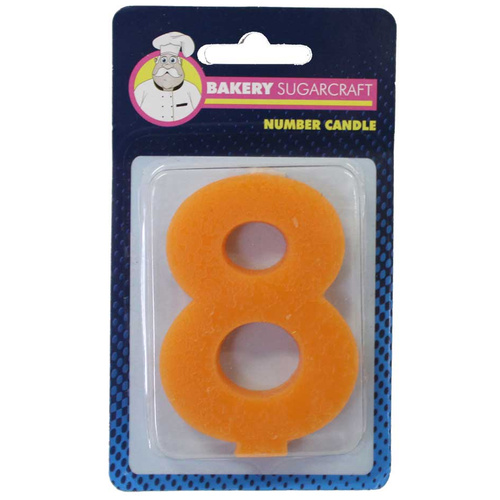 PLAIN NUMBER CANDLE - 8